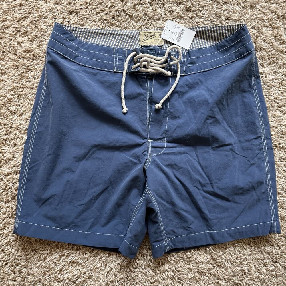 NWT J. Crew The Original Board Shorts Swim Trunks Blue Men’s Size 30- 7” Inseam